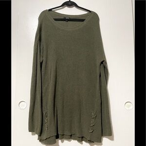 a.n.a olive green knit top